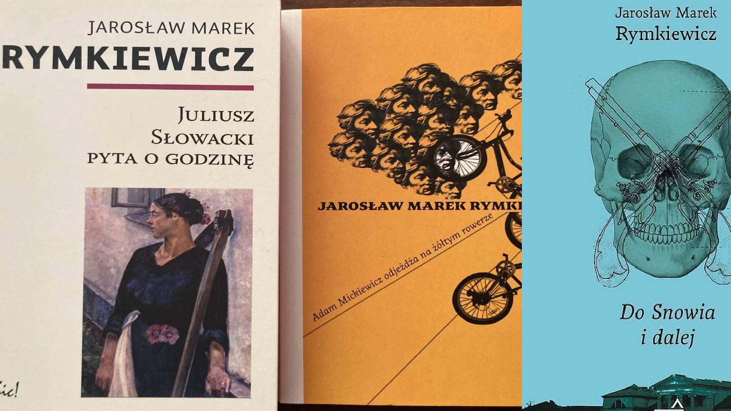 mickiewicz na rowerze na okładce książki